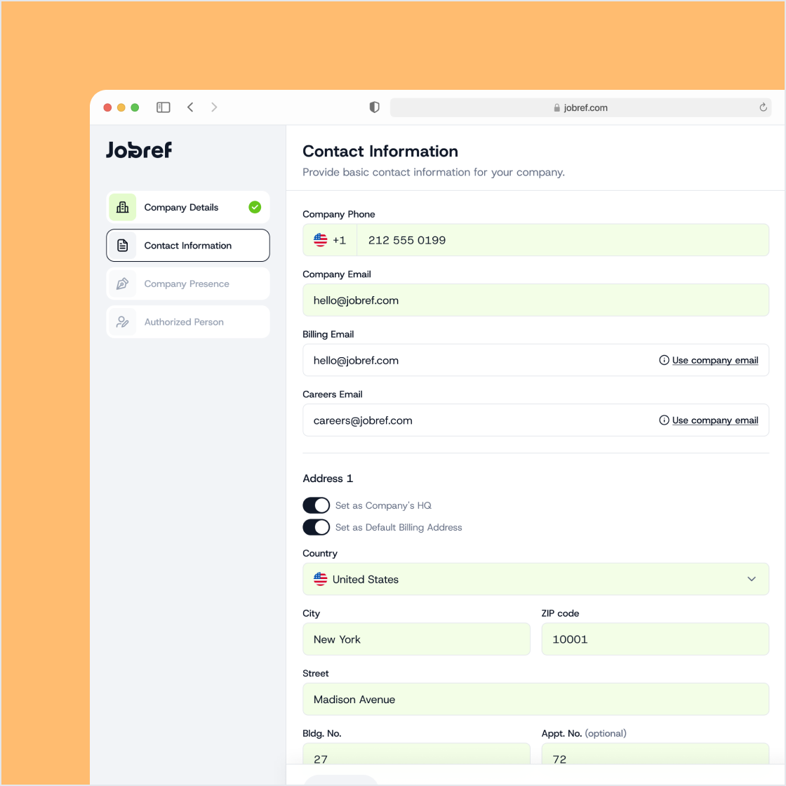 Create Company Profile